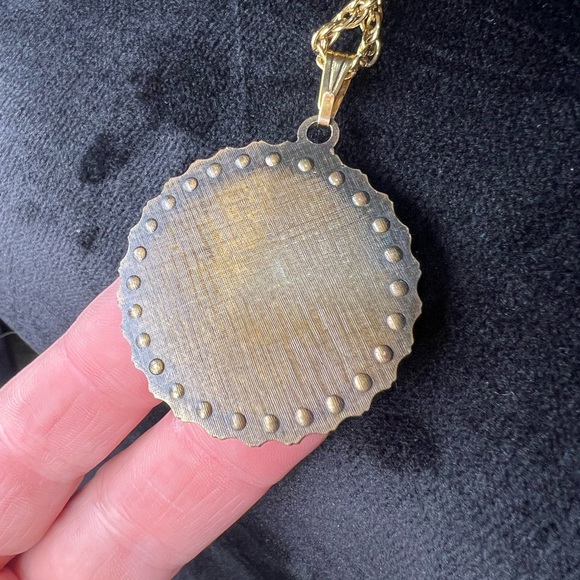 Vintage Pisces Necklace Gold Rhinestone zodiac - Picture 4 of 8